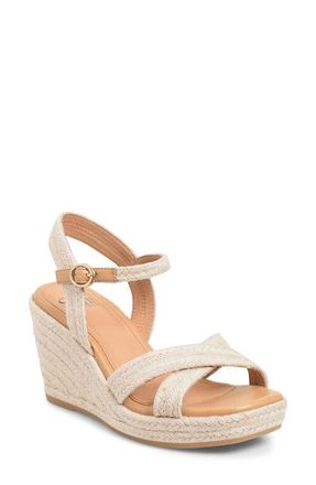 S&ouml;fft Newbury Espadrille Ankle Strap Platform Wedge Sandal in Natural at Nordstrom, Size 10