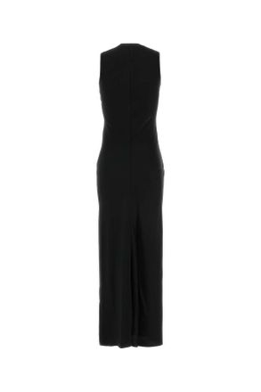 Ami Womens Black Jersey Dress Exterior: Acetate Viscose Abiti