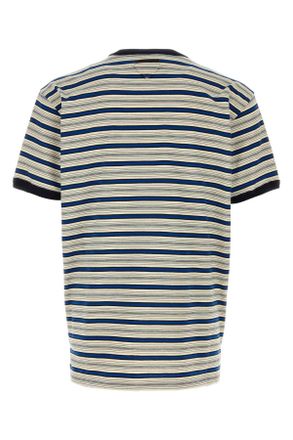 Prada Mens Embroidered Cotton T-Shirt Avorio+divisa Exterior