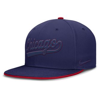 Nike Chicago Cubs True Nike Mens Dri-FIT MLB Fitted Hat in Blue | NB184EUEJ-4XE