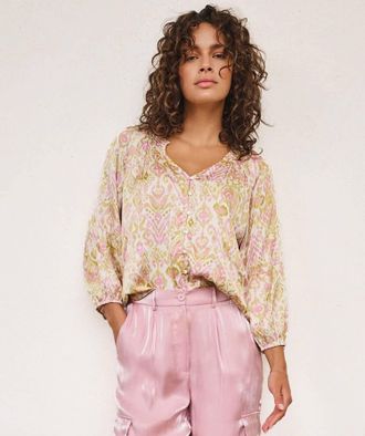 Esqualo Sella Solar Blouse In Multi-Color