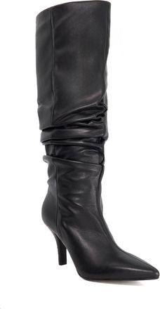 Dune London Ladies SANTI Slouchy Leather Knee High Boots Size UK 6