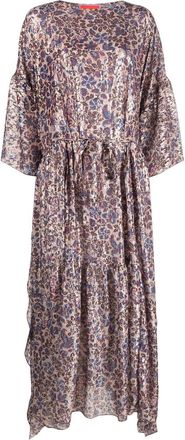 La DoubleJ Cascata floral jacquard kaftan dress - women - Metallic Fibre/Silk - S - Neutrals