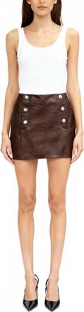 Blank NYC Womens Late Hours Mini Skirt In Brown