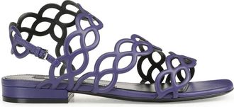 Sergio Rossi Mermaid leather sandals - women - Leather/Lamb Skin/Lamb Skin/Kid Leather - 41.5 - Purple