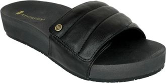 Revitalign Womens Revitalign Breezy Deluxe Sandals Black Slip On Open Toe Slide HAWK931