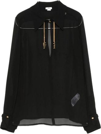 Elisabetta Franchi Shirt - Dames - Overhemden - Zwart - M - Overhemden