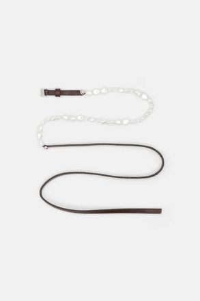 Dorothee Schumacher Womens Pearl And Leather Belt In Brown
