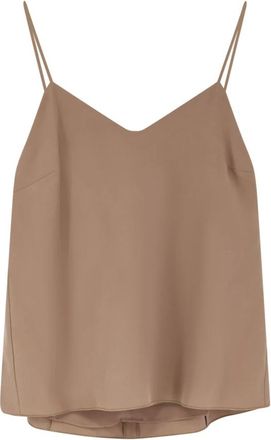 Max Mara Zijde Munghia Top - Dames - Tops zonder mouwen - Bruin - S - Tops