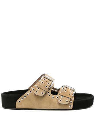Isabel Marant Lennyo eyelet-embellished sandals - Neutrals