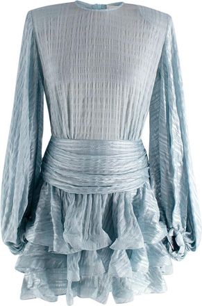 Bronx and Banco Blue Ruffle Mini Dress Size XS