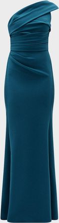 Amsale Strapless Floral Ankle-Length Dress