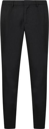Moorer Slim Comfort Zachte en Elegante Broek - Heren - Slim Fit Broeken - Zwart - M - Wol - Broeken
