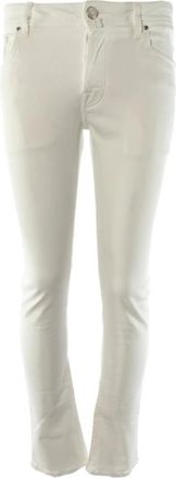 Jacob Cohen Nick Slim Broeken - Heren - Slim Fit Broeken - Wit - W32 - Katoen - Broeken