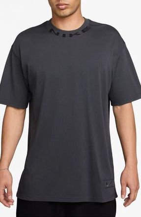 Nike Sportswear Collar Print T-Shirt in Anthracite at Nordstrom Rack, Size Small