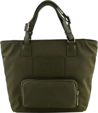 Pourchet Le Petit Cabas Escale - Dames - Shoppers - Groen - ONE Size - Leer - Tassen