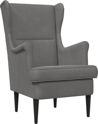 vidaXL Sill&oacute;n Gris Oscuro Terciopelo Vidaxl