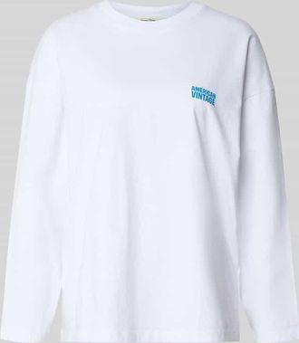 American Vintage American Vintage Longsleeve mit Label-Print Modell GIXY in Weiss, Gr&ouml;&szlig;e XS/S