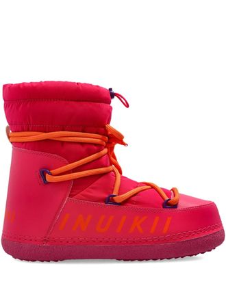 INUIKII Stivali stringati con logo - Rosa