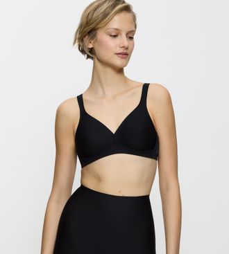 Triumph B&uuml;gelloser BH TRIUMPH Modern Soft+Cotton N, Damen, Gr. 100, Cup C, schwarz, Microtouch, Obermaterial: 40% Polyamid, 37% Baumwolle, 23% Elasthan, unifa