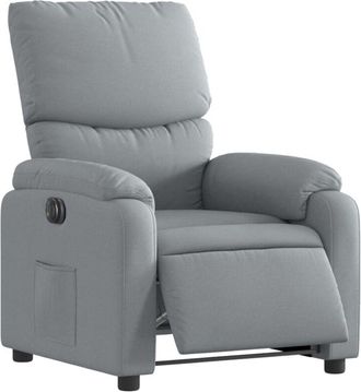 vidaXL Sill&oacute;n Reclinable El&eacute;ctrico Tela Gris Claro Vidaxl