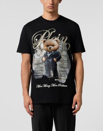 Philipp Plein Round Neck T-Shirt Teddy Money Men in Black at Nordstrom, Size Xxx-Large