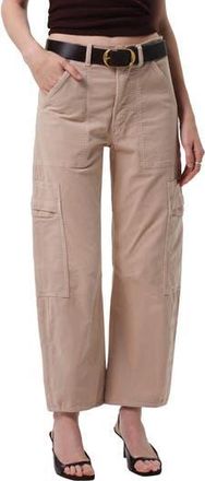 Citizens Of Humanity Marcelle Low Rise Barrel Corduroy Cargo Pants in Pale Stone (Lt Grey Green) at Nordstrom Rack, Size 31