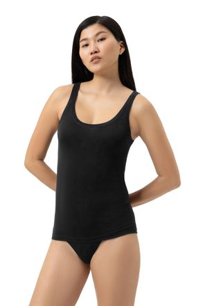 Mey Tr&auml;gertop MEY Modal Pure, Damen, Gr. XL, schwarz, Single Jersey, Obermaterial: 94% Modal, 6% Elasthan, k&ouml;rpernah h&uuml;ftbedeckend, tiefer Rundhals, Tops 