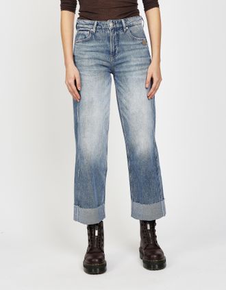 Gang Straight-Jeans GANG 94BLAKE STRAIGHT, Damen, Gr. 27, N-Gr, authentic waterlines, Denim/Jeans, Obermaterial: 100% Baumwolle, regular fit, Jeans Straigh