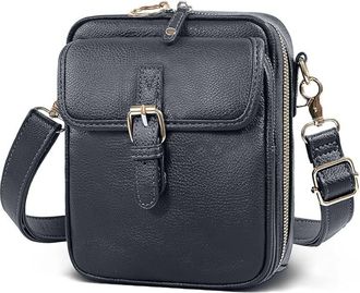 Generic Anti-Theft Crossbody Bag for Women, Adjustable PU Leather Shoulder Bag with 10 Card Slots, Mini Messenger Bag for Daily Use and Travel