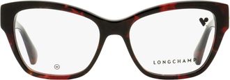 Longchamp LO2742L Geometric Butterfly Acetate Eyeglasses - Red