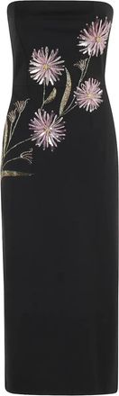 Staud Abito Brooke Dahlia Daydream midi - Nero