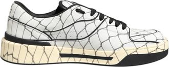 Dolce & Gabbana White Logo Print Low Top Men Sneakers Mens Shoes