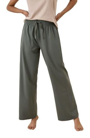 Pact Luxe Essential Wide Leg Pant Made With Organic Cotton in Castor Grey at Nordstrom, Size Large