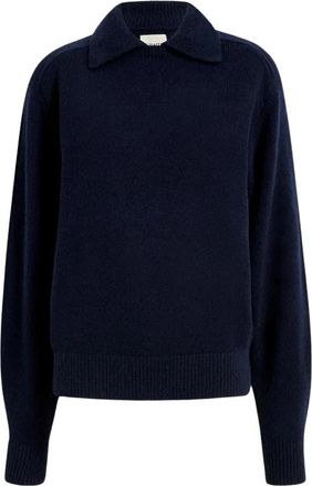 Khaite Truien - Dames - Ronde hals truien - Blauw - S - Wol - Truien & Vesten