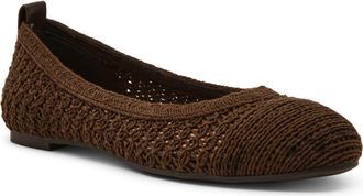 Anne Klein Josey Flat in Espresso Woven at Nordstrom Rack, Size 7.5