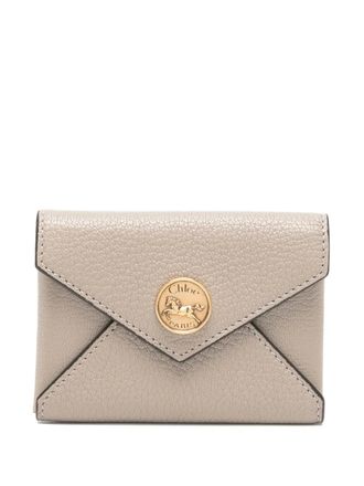 Chlo&eacute; logo-detail card holder - women - Goat Skin/Polyester/Cotton - One Size - Neutrals