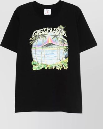 Casablanca palm tree tropical motif relaxed t shirt
