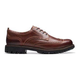 Clarks Batcombe Far - Heren - Veterschoenen - Bruin - 46 EU - Leer - Schoenen