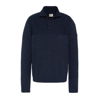 Schott NYC Camionneur Sweater - Heren - Coltruien - Blauw - S - Wol - Truien & Vesten