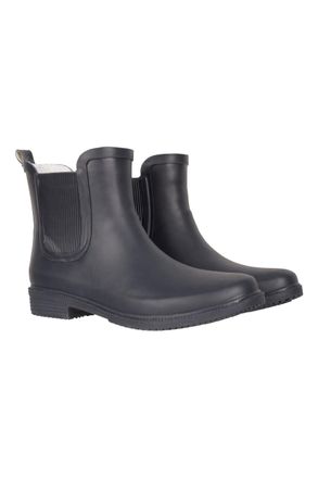 Mountain Warehouse Womens Ankle Wellies - Waterproof & Easy to clean Rainboots - Best for Autumn, Winter, Winter Hiking, Trekking, Outdoors & Walking Navy Adult Shoe Siz