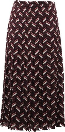Michael Kors Cordovan Midi Rok - Dames - Midirokken - Rood - 3XL - Rokken