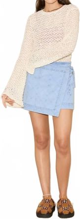 Boteh Chablis Cloque Lace Top In Cream