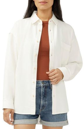 Silver Jeans Co Denim Button-Up Beach Shirt in Ecru at Nordstrom, Size X-Large