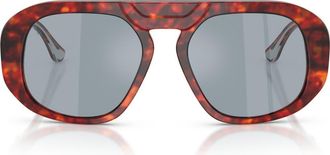 Ferrari 54mm Polarized Pillow Sunglasses in Brown Tortoise /Polar Blue at Nordstrom