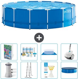 Intex Piscina Con Estructura Redonda - 457x122 Cm - 9-piezas S658