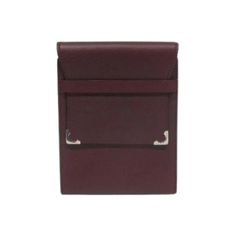Cartier Pre-owned Wallets, female, Red, Size: ONE SIZE Pre-owned Cabochon Line Leather Trifold Wallet