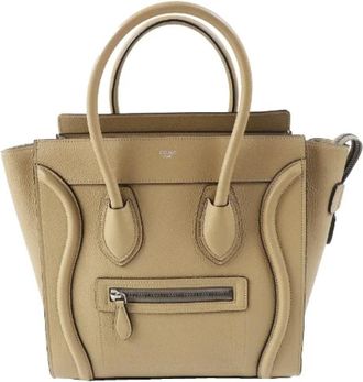 Celine Tweedehands leren handtassen - Dames - Vintage Shopper - Beige - ONE Size - Leer - Vintage