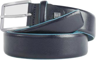 Piquadro Blauwe Riem - Heren - Riemen - Blauw - ONE Size - Leer - Accessoires