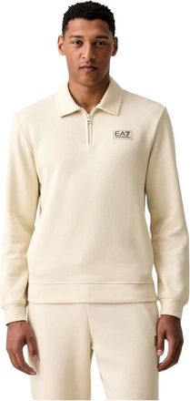 Emporio Armani Emporio Armani Ea7, Heren, Sweatshirts & Hoodies, Beige, Maat: S Katoen
